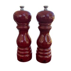 Peugeot Paris U'Select Dark Red Wood Salt & Pepper Mill 7" Adjustable Grinder